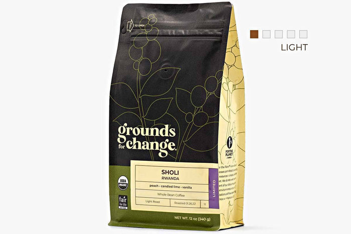 Rwanda Sholi - Grounds for Change Fair Trade Organic Coffee